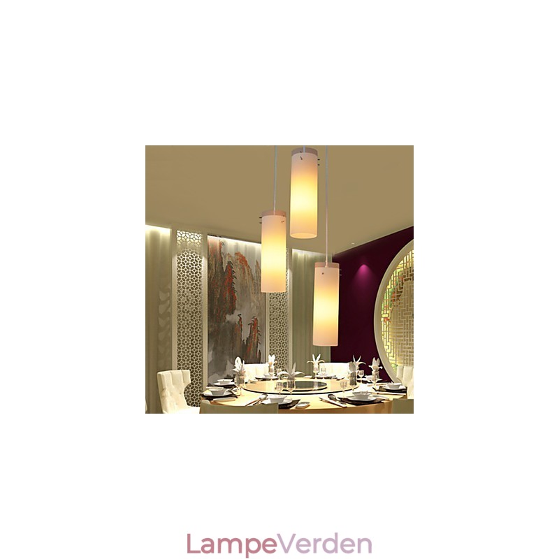 Cylindrisk glas lige enkelt hoved tromle tromle Simple Droplight Lampebelysning
