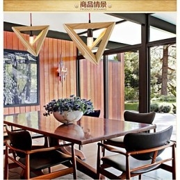 Moderne træ pendant Light Simple Pendel Lamper Cafe Pendel Lampe