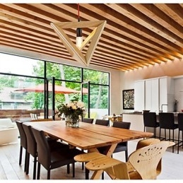 Moderne træ pendant Light Simple Pendel Lamper Cafe Pendel Lampe