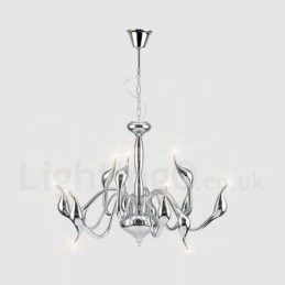 12 lys moderne Swan Chrome Metal lysekrone Pendel Light
