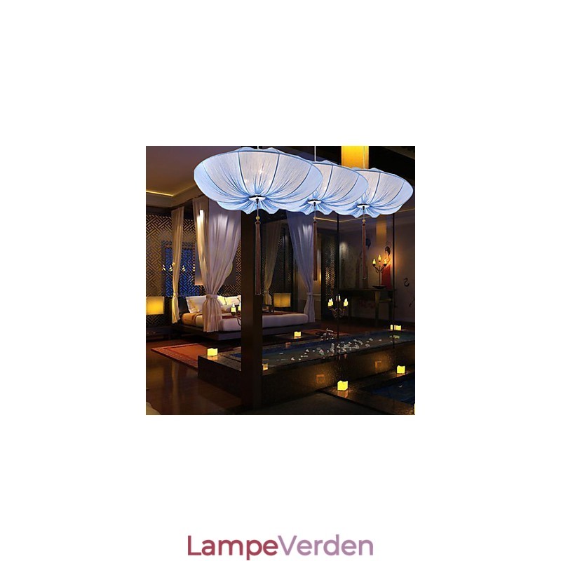 Kreativ runde store røde lanterne Lotus Leaf Bryllup Festival Klud Kunst Lysekrone Lampe Lys