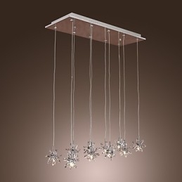 Moderne moderne Crystal Chrom Metal Pendellampe