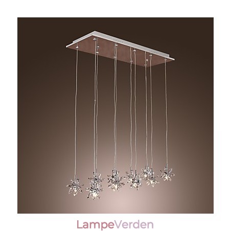 Moderne moderne Crystal Chrom Metal Pendellampe