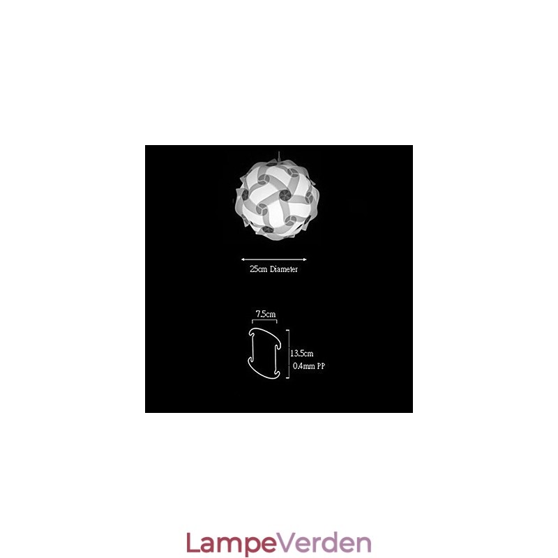 DIY Modern Pendel Kuglelampe 25cm