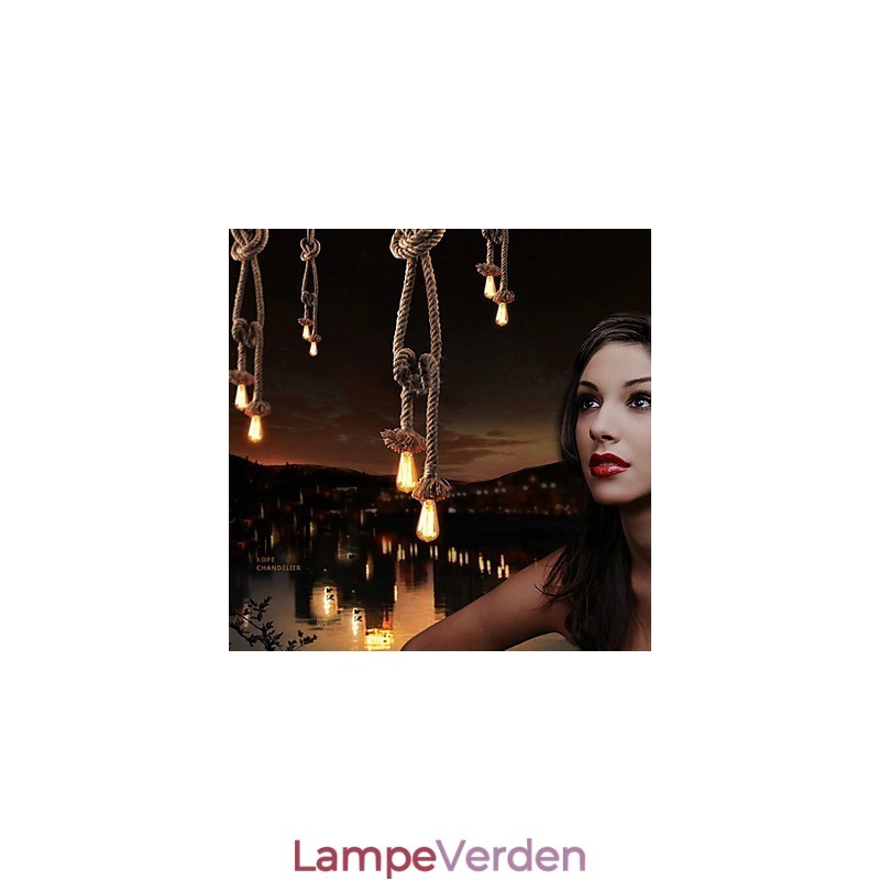 Kreativ multifunktion hamp lysekrone