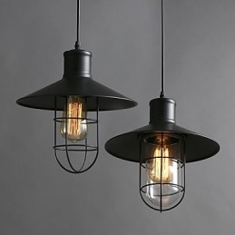 Enkelt hoved fuglebur lysekrone lampe