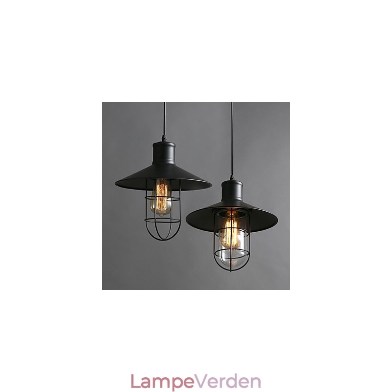 Enkelt hoved fuglebur lysekrone lampe