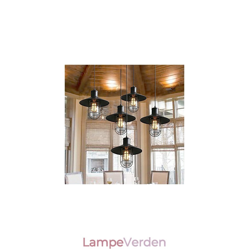 Enkelt hoved fuglebur lysekrone lampe