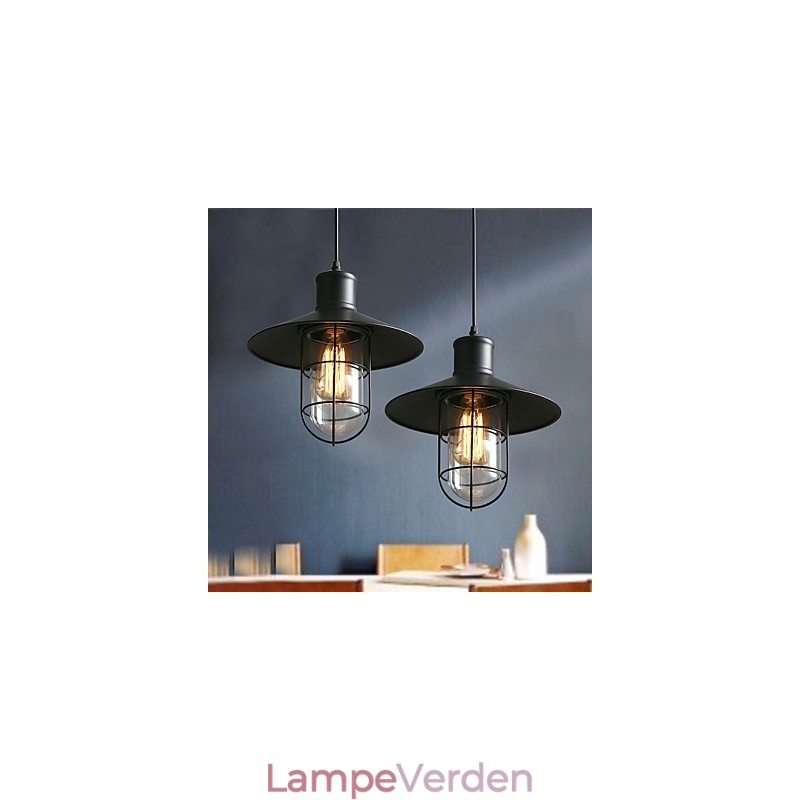 Enkelt hoved fuglebur lysekrone lampe