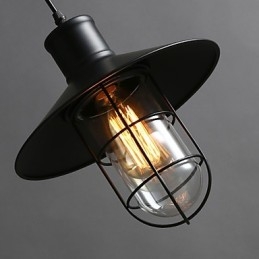 Enkelt hoved fuglebur lysekrone lampe