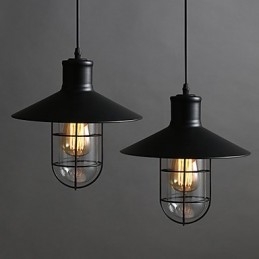 Enkelt hoved fuglebur lysekrone lampe