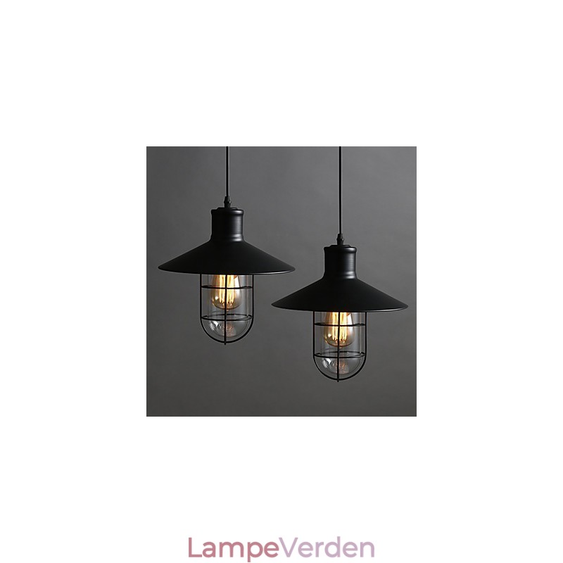 Enkelt hoved fuglebur lysekrone lampe