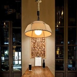 En kort Vogue Lights Halvcirkel Hemp Rope Lysekrone