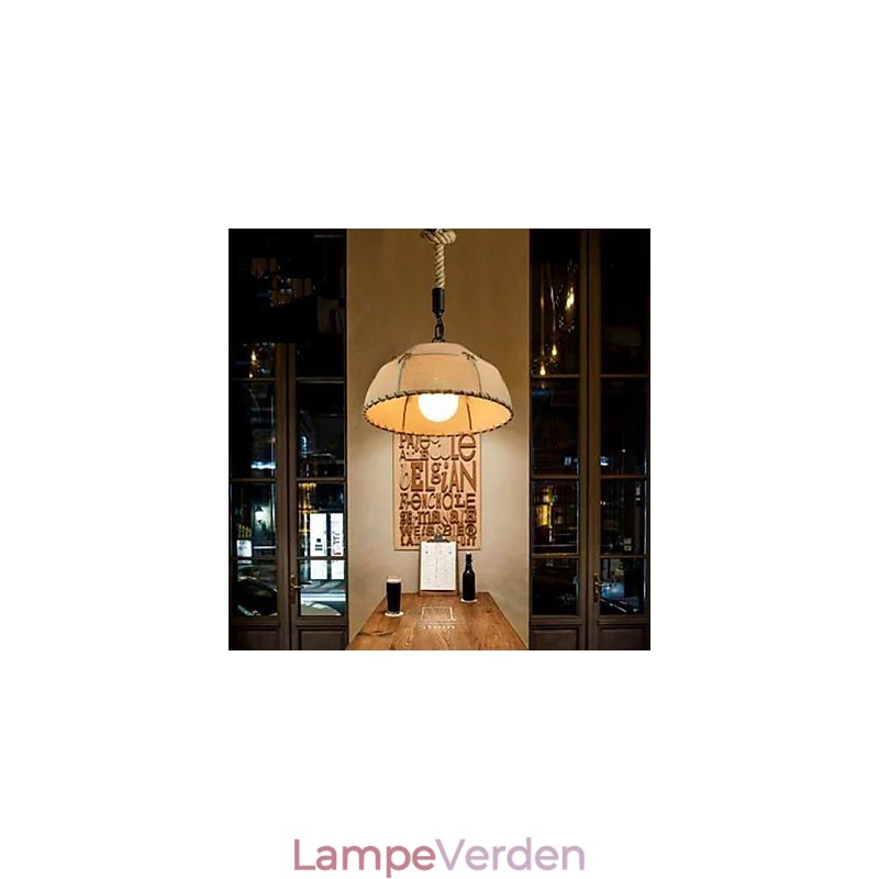 En kort Vogue Lights Halvcirkel Hemp Rope Lysekrone