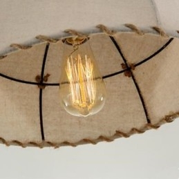 En kort Vogue Lights Halvcirkel Hemp Rope Lysekrone
