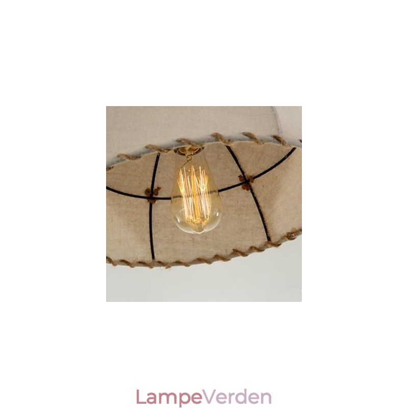En kort Vogue Lights Halvcirkel Hemp Rope Lysekrone