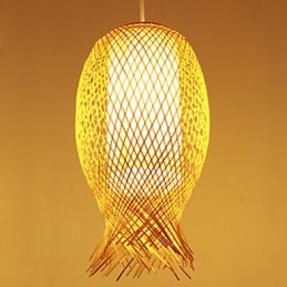 Moderne tehus bambus vævning bambus dekoration Droplight Lampe