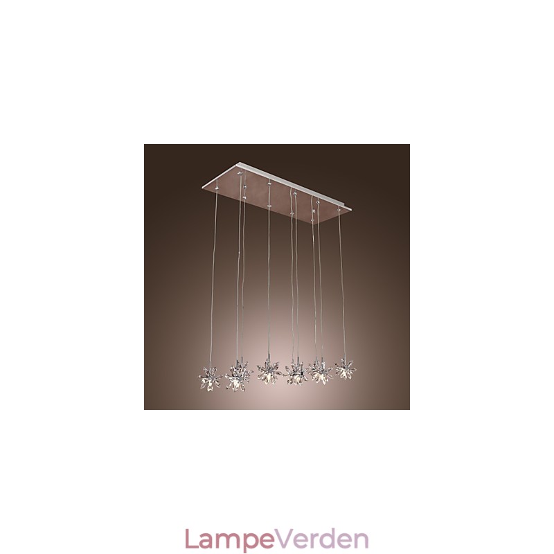 Moderne moderne Crystal Chrom Metal Pendellampe