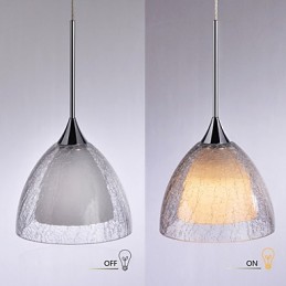 3 Light To-lags Pendel Island Light Crack Glass Poleret Krom