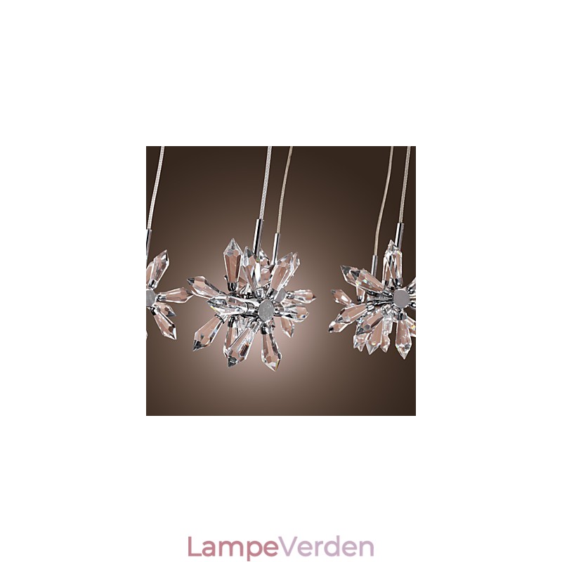 Moderne moderne Crystal Chrom Metal Pendellampe