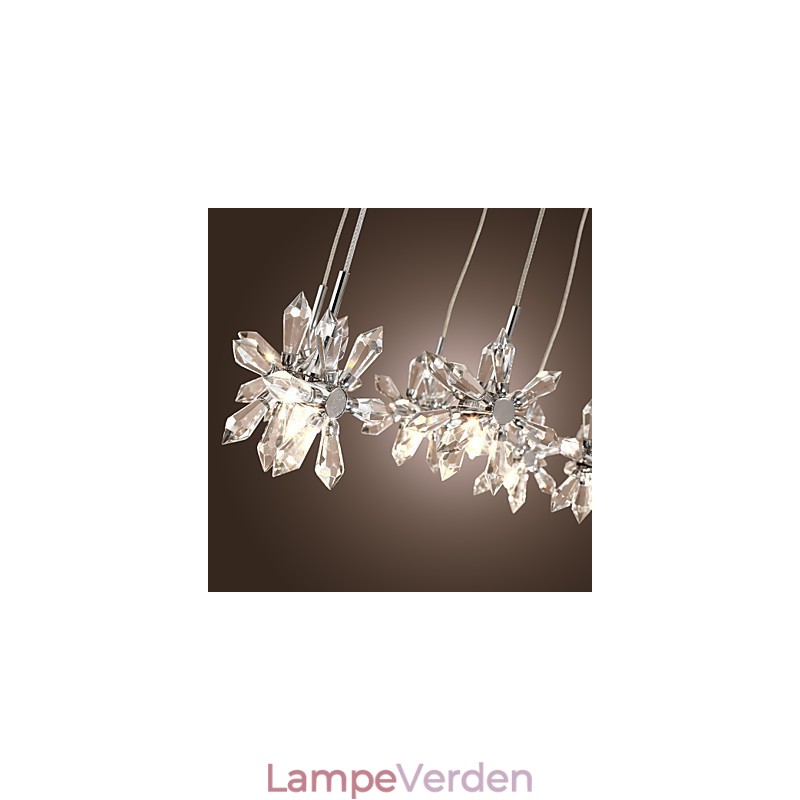 Moderne moderne Crystal Chrom Metal Pendellampe