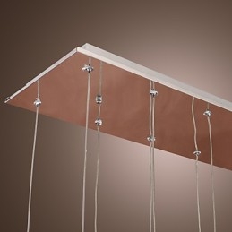 Moderne moderne Crystal Chrom Metal Pendellampe