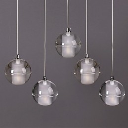 1 lys Krystalglas Sten Pendel Lampe Cafe Pendel Lys Dekorativ Pendel Belysning