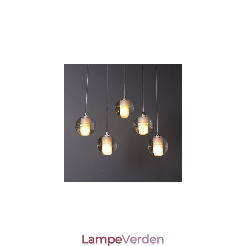 1 lys Krystalglas Sten Pendel Lampe Cafe Pendel Lys Dekorativ Pendel Belysning
