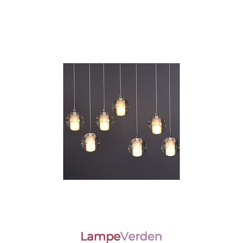 1 lys Krystalglas Sten Pendel Lampe Cafe Pendel Lys Dekorativ Pendel Belysning