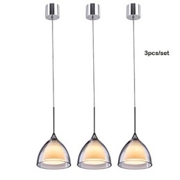 1 lys To-lags Pendel Island Light Klart glas poleret krom