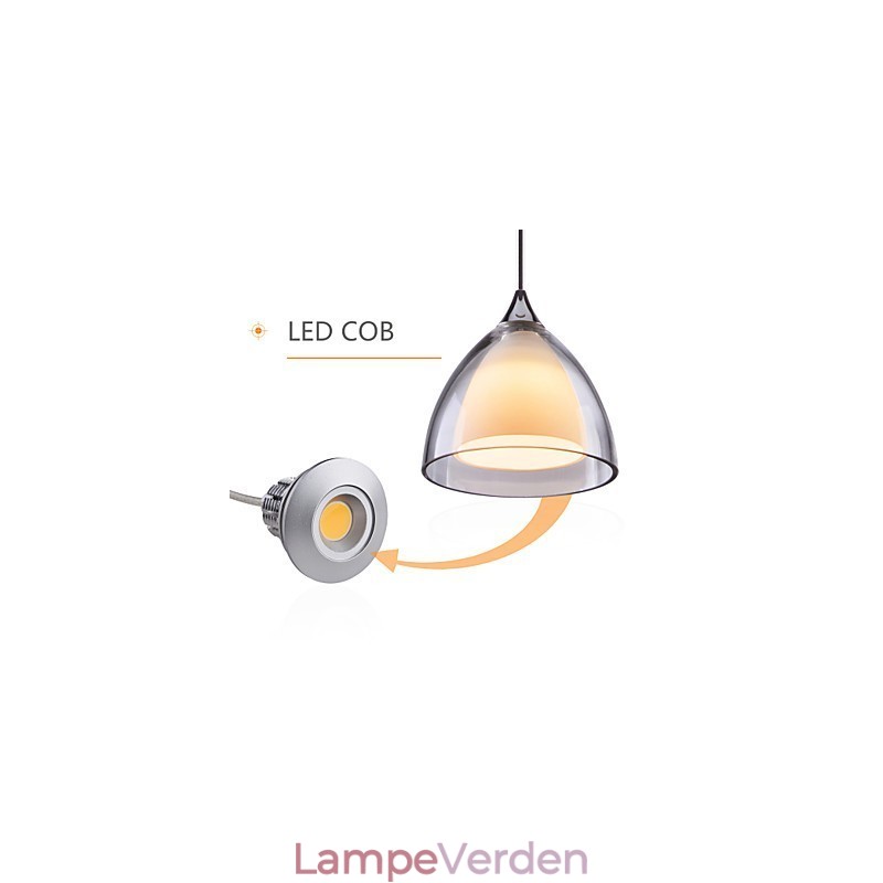 1 lys To-lags Pendel Island Light Klart glas poleret krom