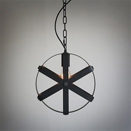 Vintage stil industriel rund pendant lys Loft boligindretning dekorativ lysekrone