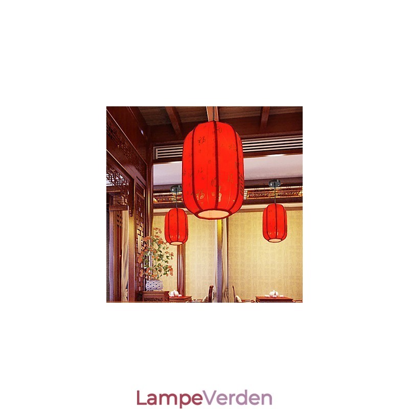 Archaize Fåreskind Rød Lanterner Porch Droplight Lampe Lys