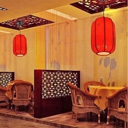 Archaize Fåreskind Rød Lanterner Porch Droplight Lampe Lys