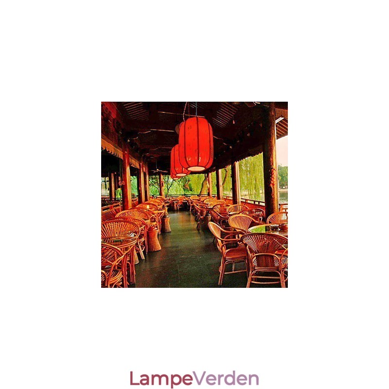 Archaize Fåreskind Rød Lanterner Porch Droplight Lampe Lys