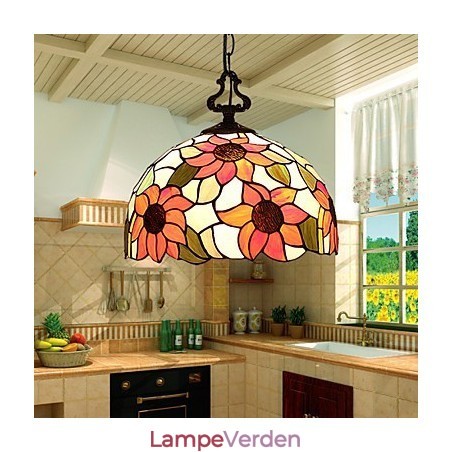 Europæisk landdistrikt kreativ kunst farvet glas lysekrone restaurering af gamle måder lampe lys Europæisk landdistrikt kreativ kunst farvet glas lysekrone restaurering af gamle måder lampe lys