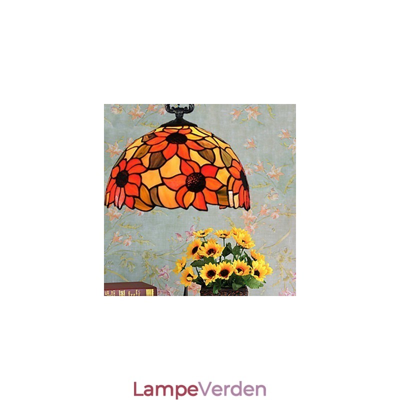 Europæisk landdistrikt kreativ kunst farvet glas lysekrone restaurering af gamle måder lampe lys