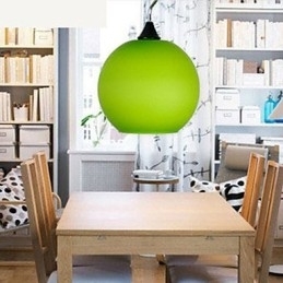 Enkel modefarve glas lysekrone lys