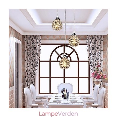 Moderne moderne krystal galvaniseret metal pendellampe Moderne moderne krystal galvaniseret metal pendellampe