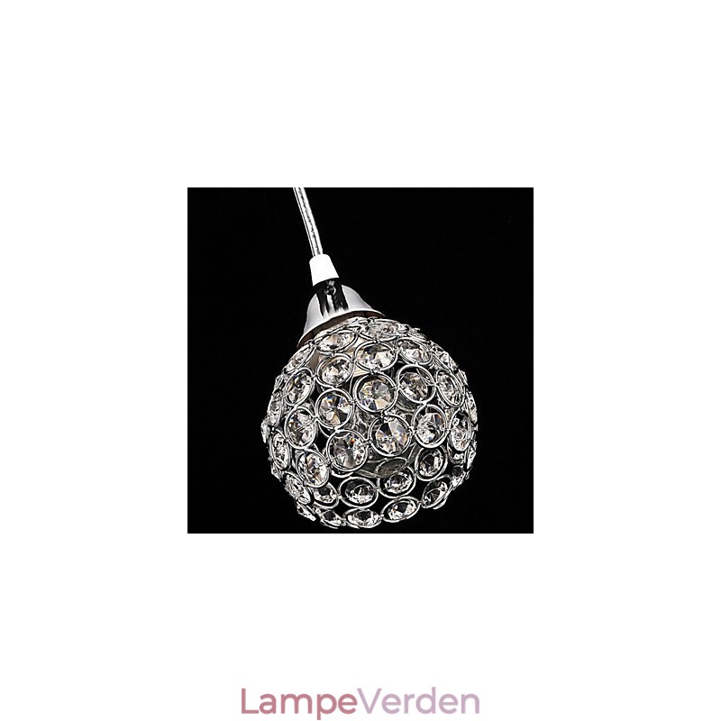 Moderne moderne krystal galvaniseret metal pendellampe