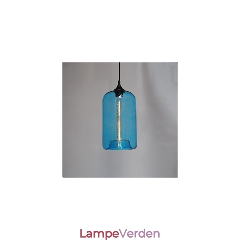 Flaske Design Pendel 1 Lys med gennemsigtig skærm