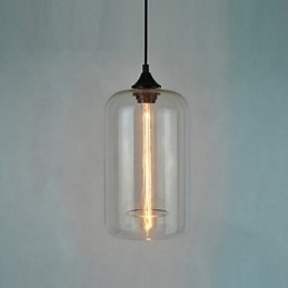 Flaske Design Pendel 1 Lys med gennemsigtig skærm
