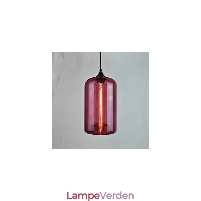 Flaske Design Pendel 1 Lys med gennemsigtig skærm