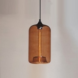 Flaske Design Pendel 1 Lys med gennemsigtig skærm