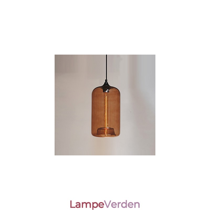 Flaske Design Pendel 1 Lys med gennemsigtig skærm
