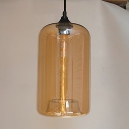 Flaske Design Pendel 1 Lys med gennemsigtig skærm