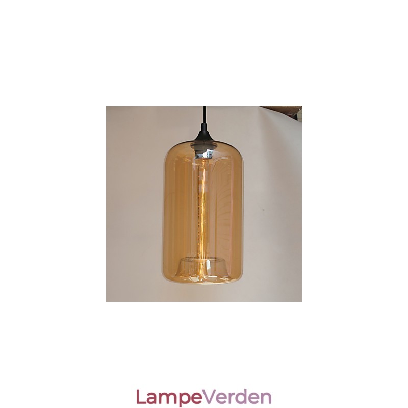 Flaske Design Pendel 1 Lys med gennemsigtig skærm