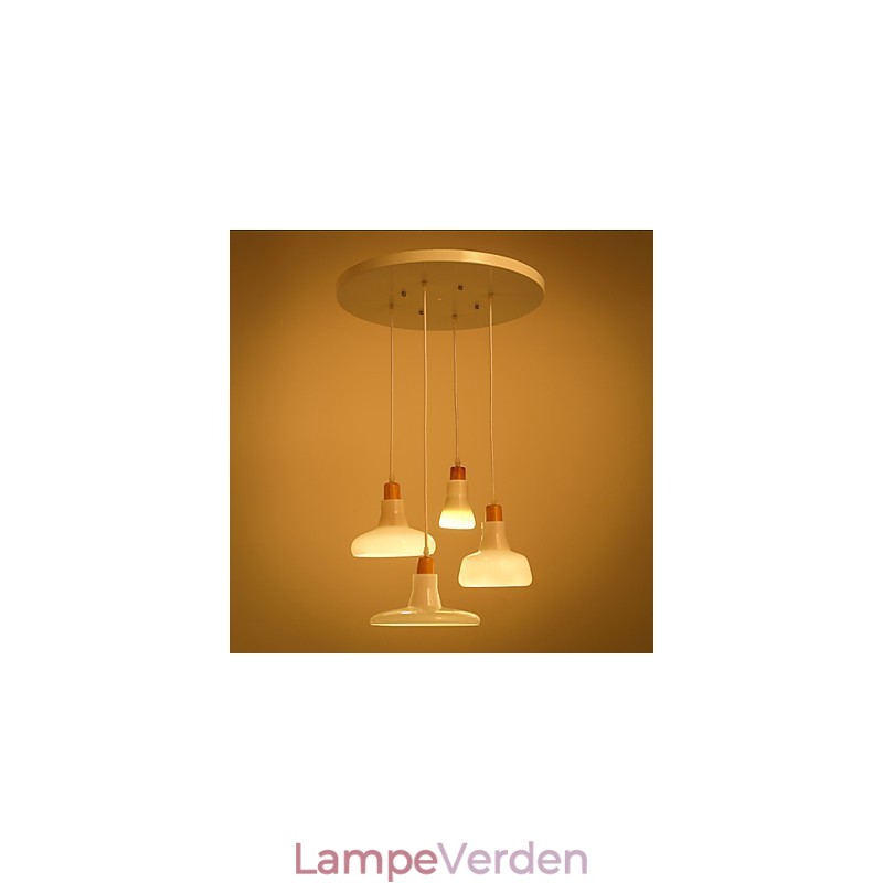 Kreativ karakteristisk 4 lys pendel med jernskærm