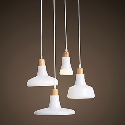 Kreativ karakteristisk 4 lys pendel med jernskærm