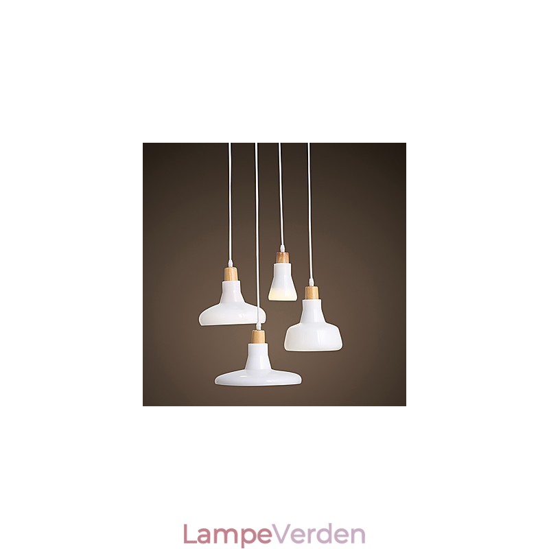 Kreativ karakteristisk 4 lys pendel med jernskærm